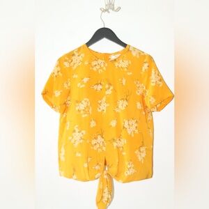 Madewell silk front tie top